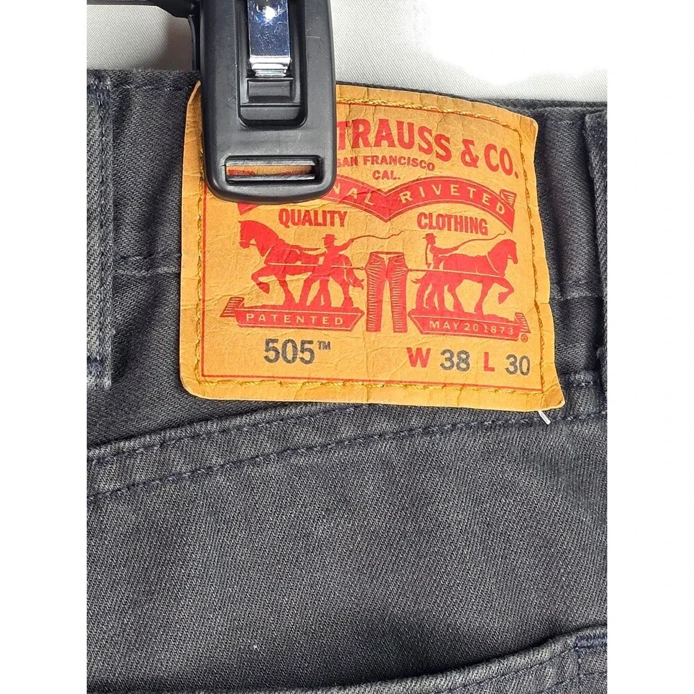 Levi's 505 Regular Fit Jeans Dark Gray 38x30